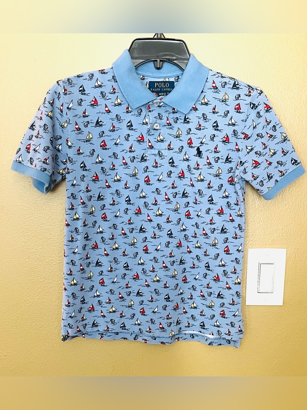 Polo Ralph Lauren Polo Shirt Kids Boy size M (10/12) 100% COTTON Blue
